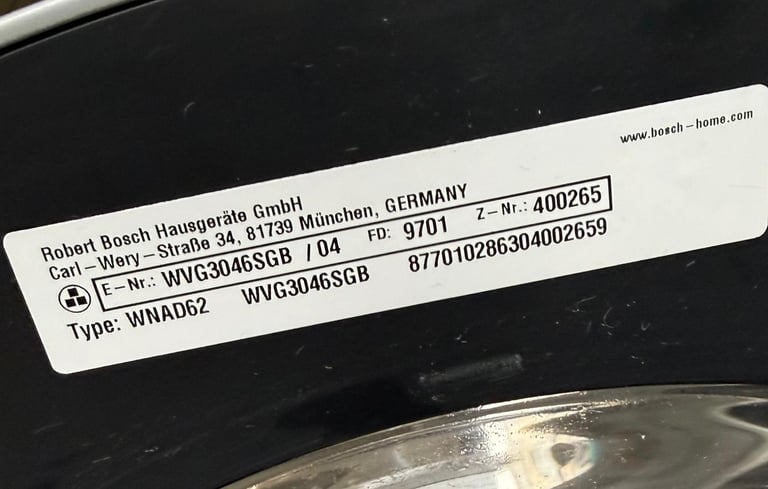 Bosch Grey 8kg Washer Dryer With Free Delivery N Warranty 