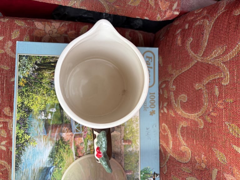 Large pair of hand painted Christmas 