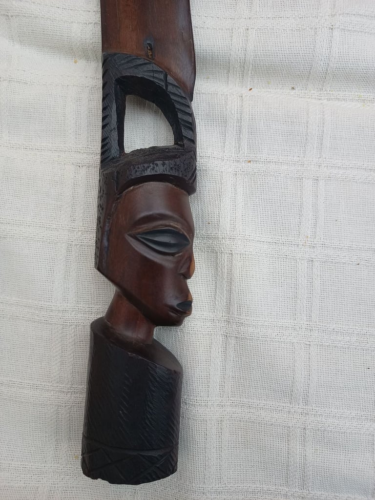 Vintage Large Wooden Hand Carved Tribal African Figure