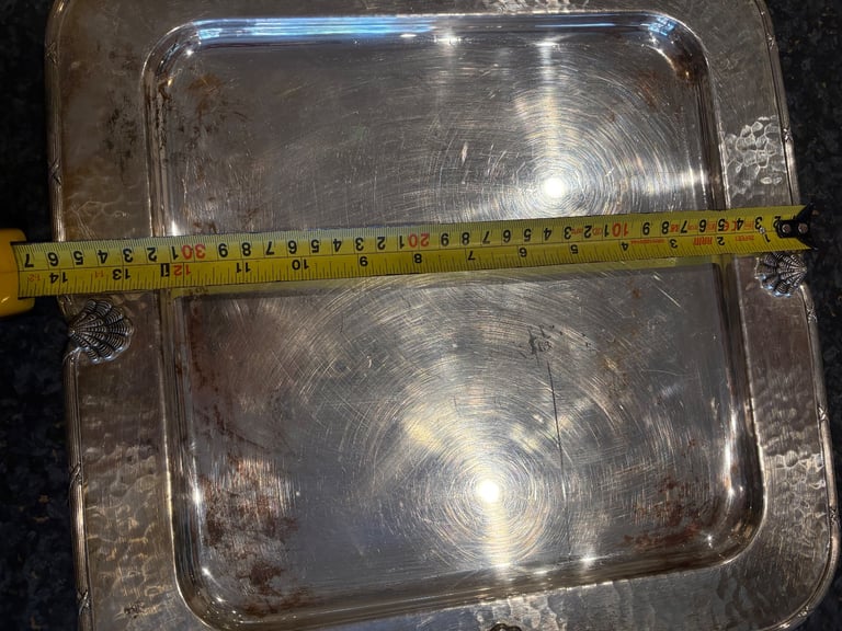 Vintage Alpaca Compes tray 36cm silver plated