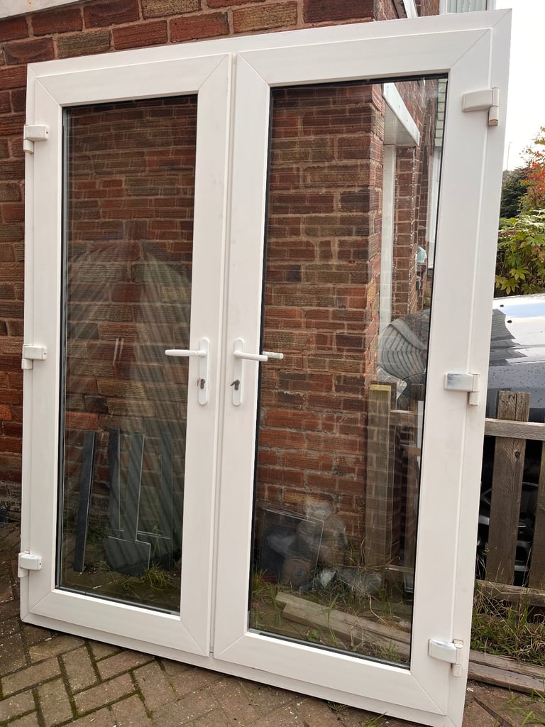 Used upvc french door 