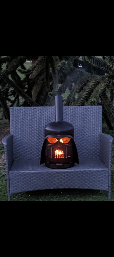Darth Vader wood burner fire pit