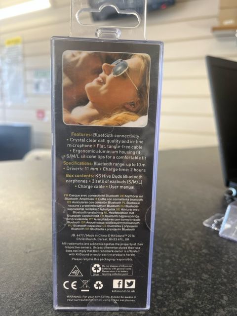 image for Kitsound Hive Buds Wireless Bluetooth Handsfree with Neckband -Gold