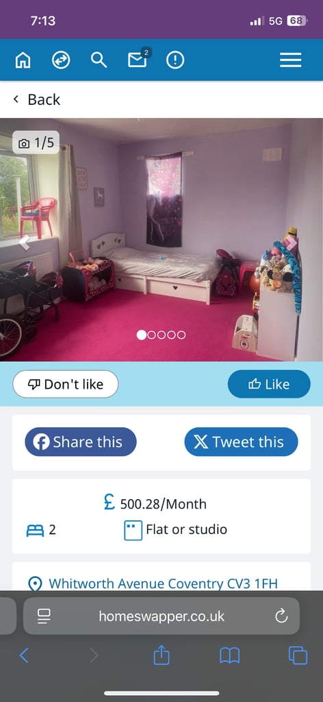 image for Large 2 bedroom flat
