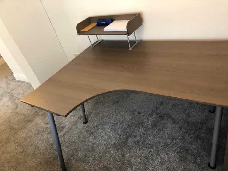 Large office desk with adjustable legs(light oak)