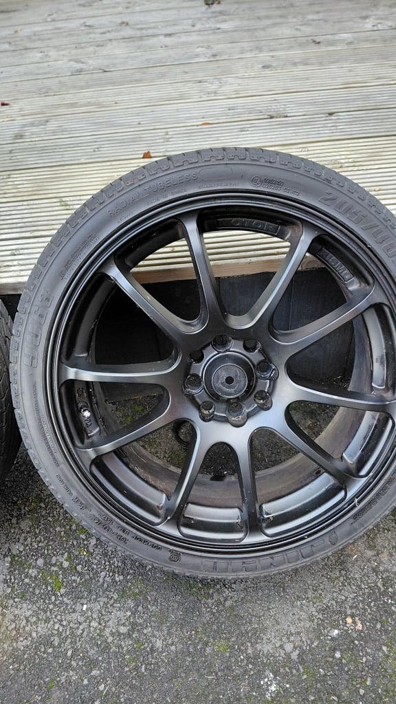 17 Inch Motor Rismo Alloy Wheels and Tyres 4 x 100 but multifit