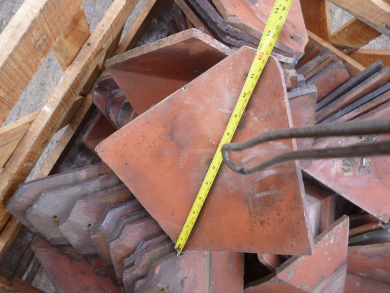 Reclaimed Arris hip tiles Bonnet tiles Rosemary hips Acne hip