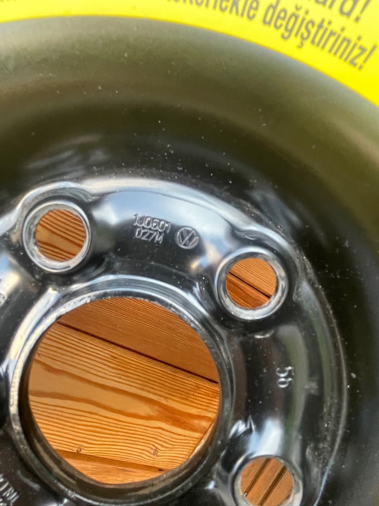 Audi A1   VW Polo   VW Golf  18inch Space Saver wheel          1J0601027M.  3.5,Jx18H2