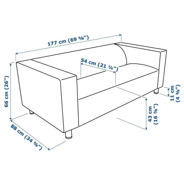 1 IKEA 2 seater
