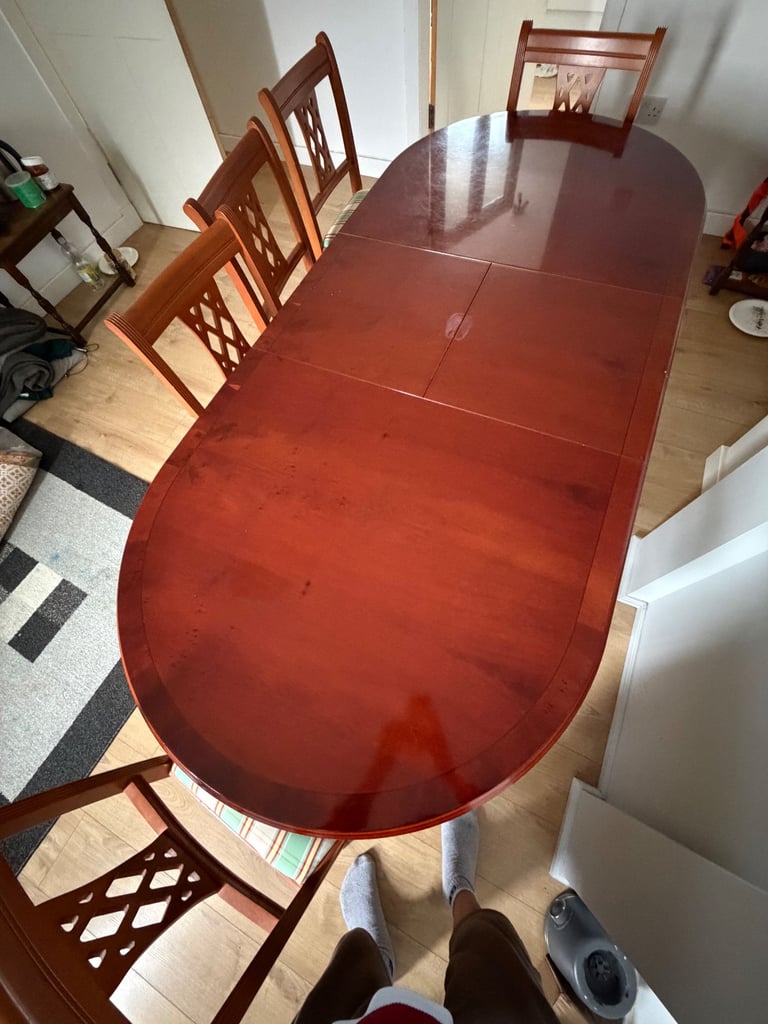 image for Dining table and chairs, reduced from £150