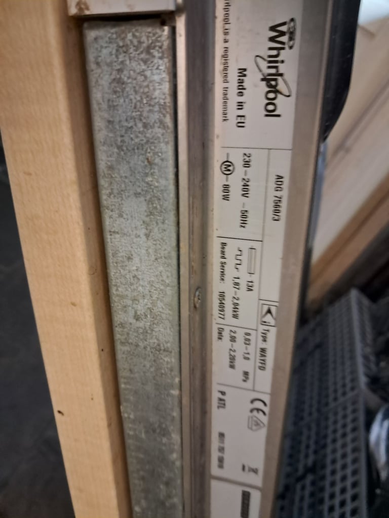 Whirpool Integrated Dishwasher