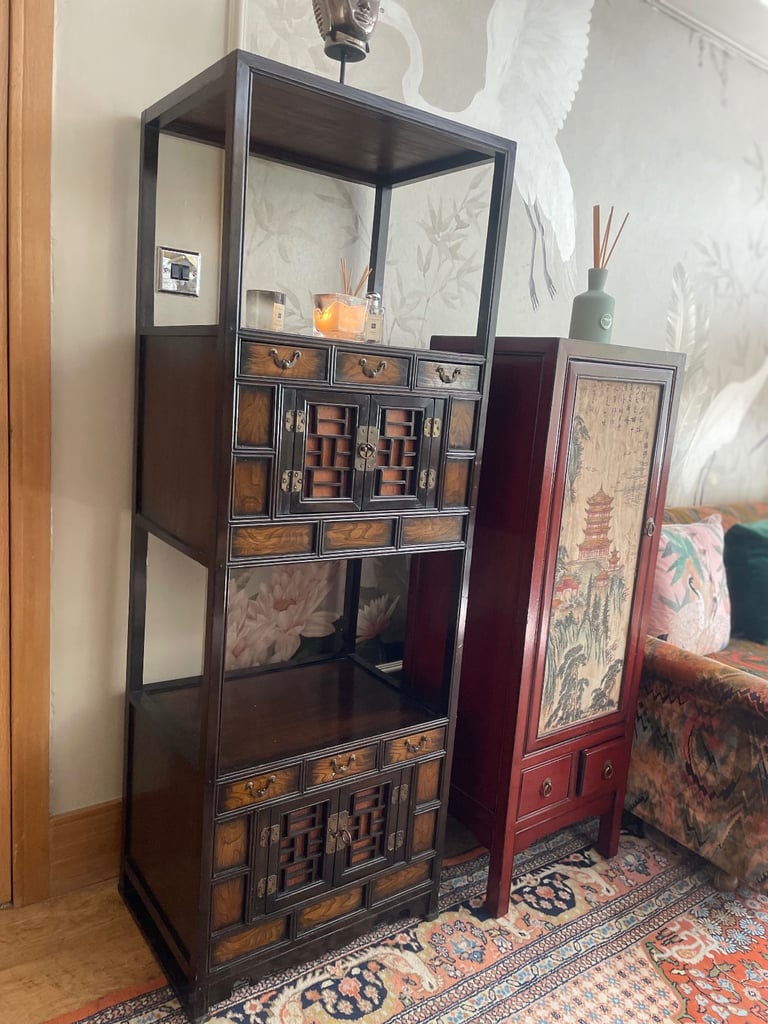 image for Korean Elm tall display Cabinet