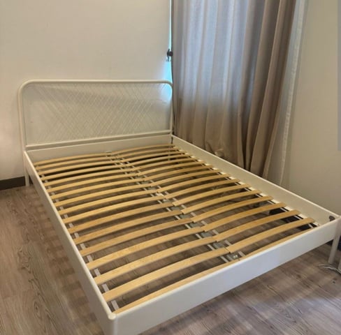 Ikea nesttun deals double bed frame