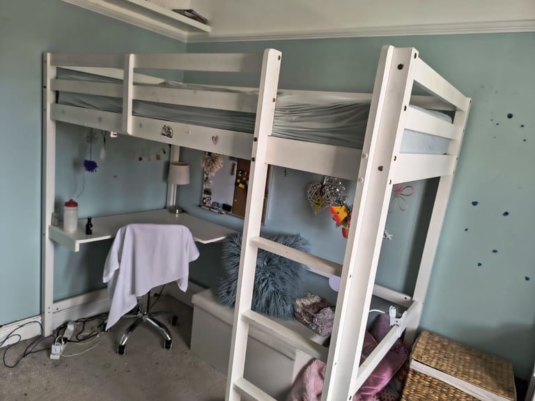 High sleeper with desk