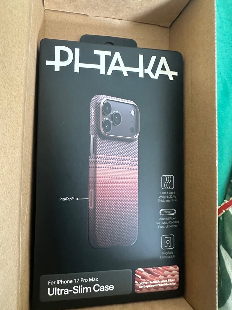 image for PITAKA Magnetic iPhone 17 Pro Max Aramid Fibre Case MagSafe Ultra thin