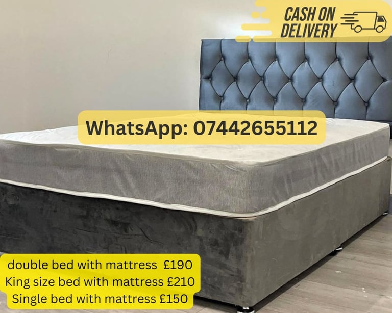 DOUBLE BED WITH DRAWERS MATTRESS HEADBOARD AND ALSO SINGLE\K_I_N_G