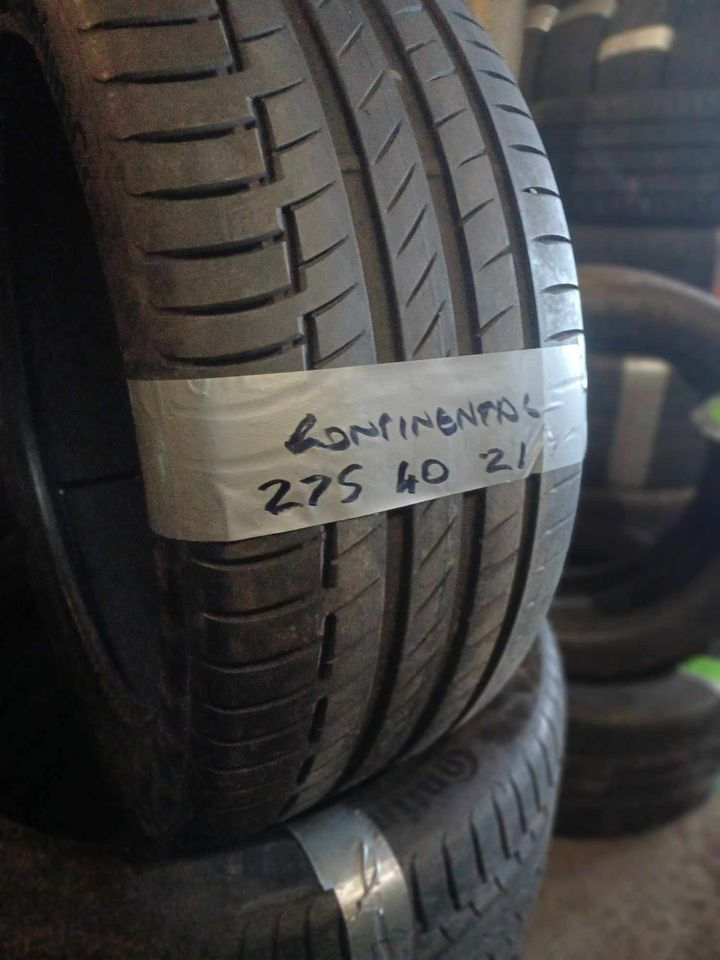 275 40 21 Continential Like new 8mm tread Only £65 each fitted and balanced open 7 days