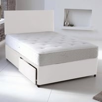 SINGLE / DOUBLE / KING SIZE DIVAN BED BASE WITH FULL FOAM /SPRUNG MATTRESSES