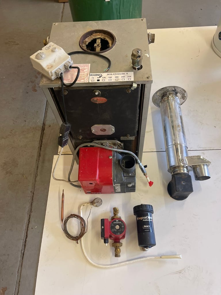 image for Rhino 90 Oil Boiler, Flue, Pump & Magna Clean Filter