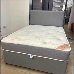 image for ** Limited time Offer** Double Divan Bed Grey** COD 