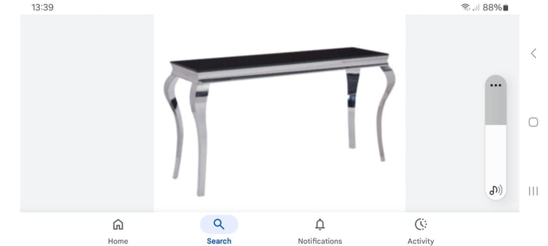 Dining table and 6 chairs plus matching console table 