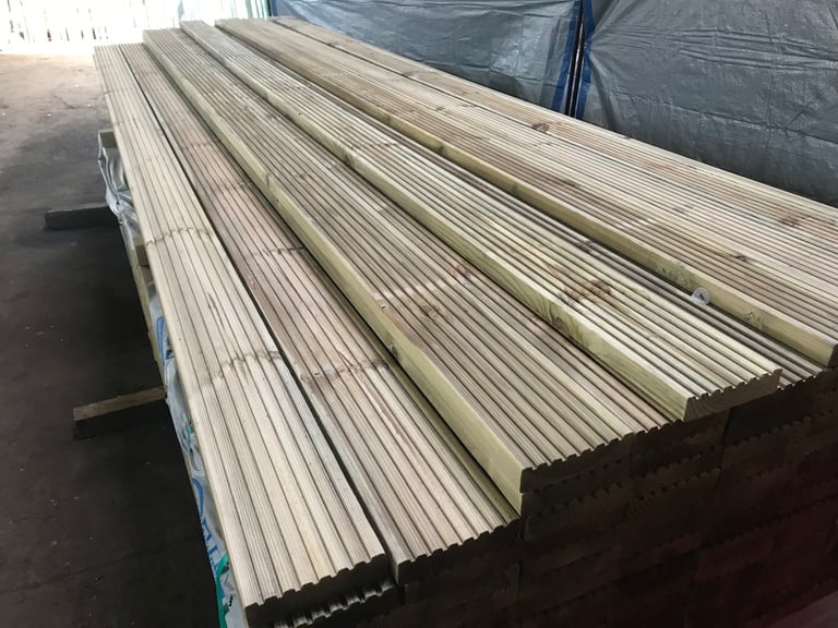 Decking Boards 120mm x 28mm - 3.6m & 4.8m lengths Available