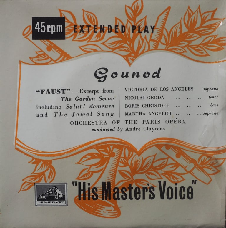 image for Gounod: Faust - Excerpt from The Garden Scene - Cluytens (7&quot; EP)7 ER 5064
