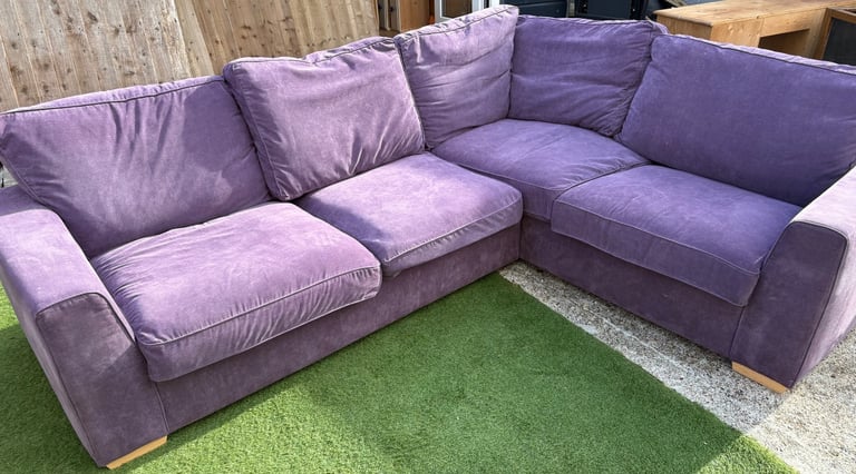 image for Large purple corner sofa 