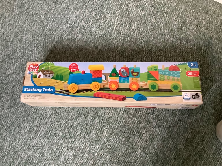 Stacking train, Wooden 25 piece set, Age 2+ years