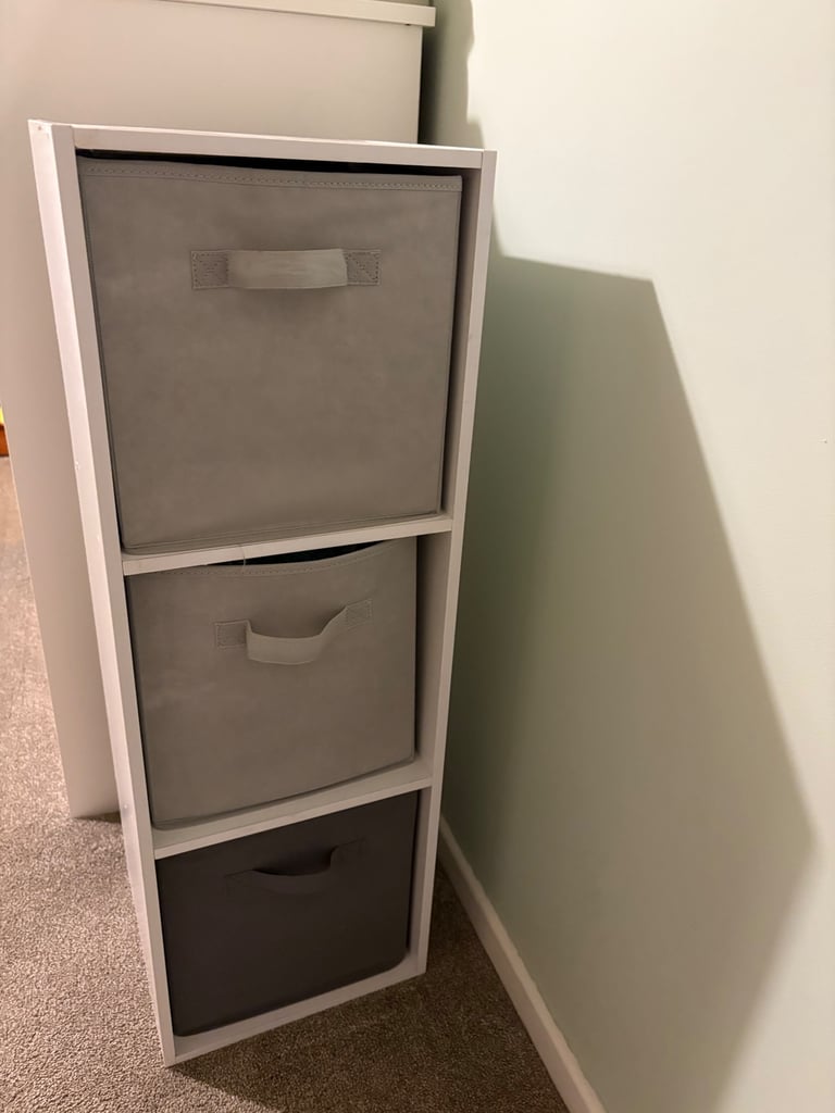 image for Storage unit with 3 storage baskets