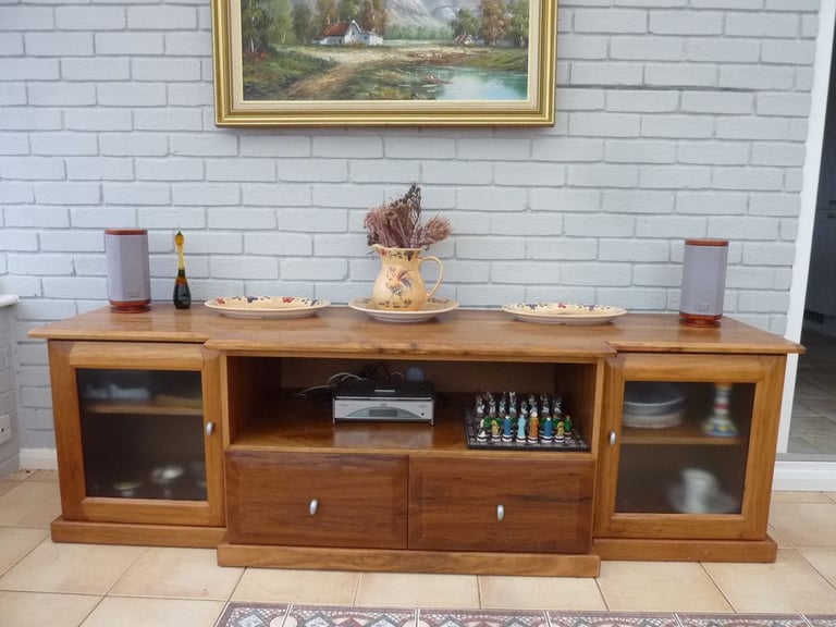 Television stand in Imbuia wood