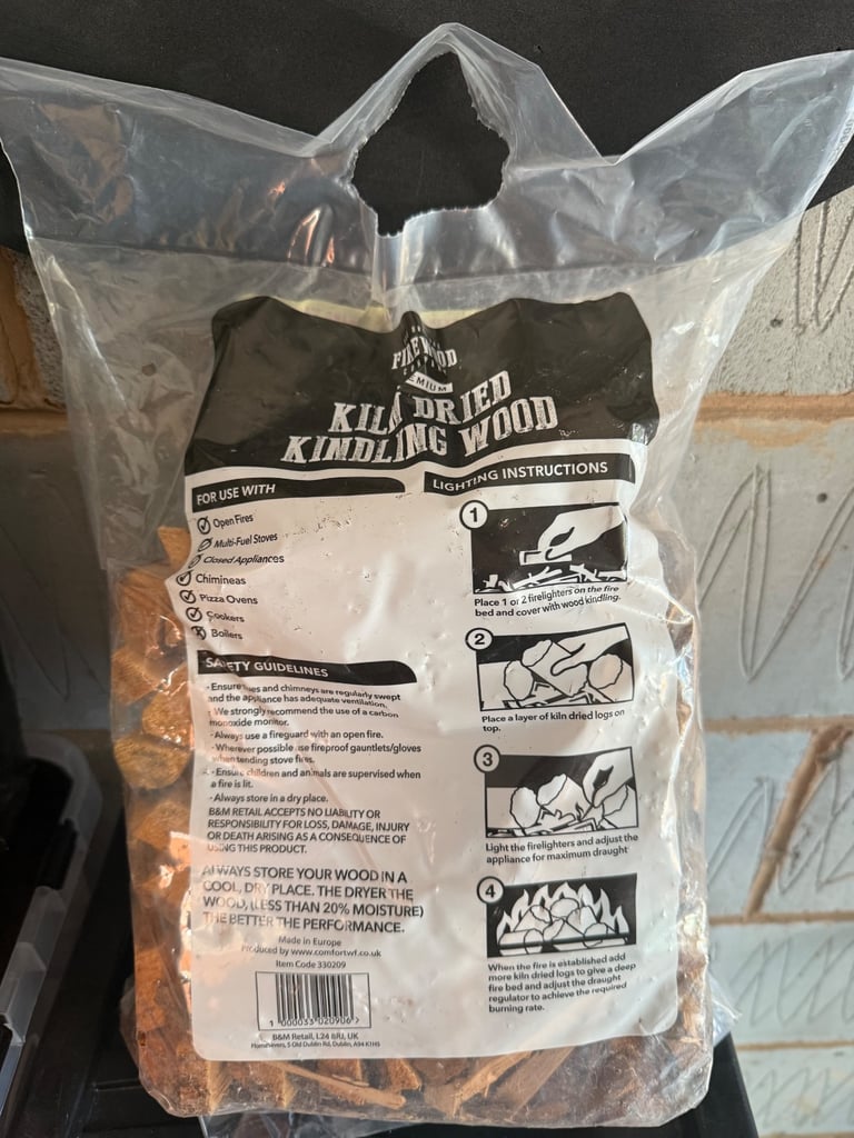 Unopened Bag of Kiln Dried Kindling Wood