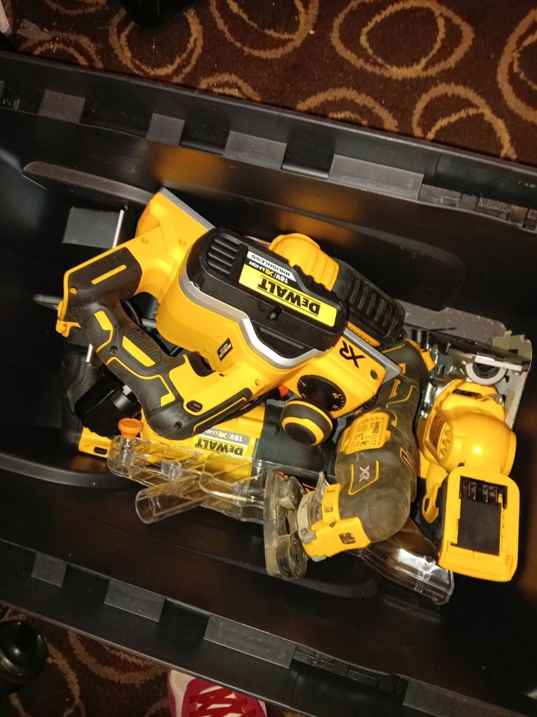 image for 16 piece dewalt power tool set like new 