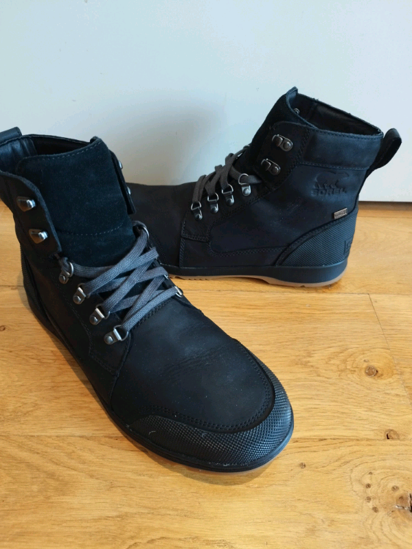 image for Sorel black leather walking boots size 12