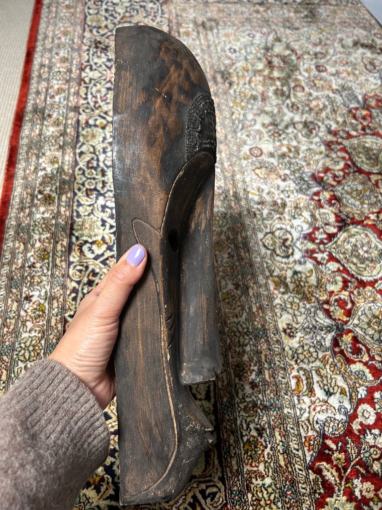 Vintage African wooden mask from Ghana