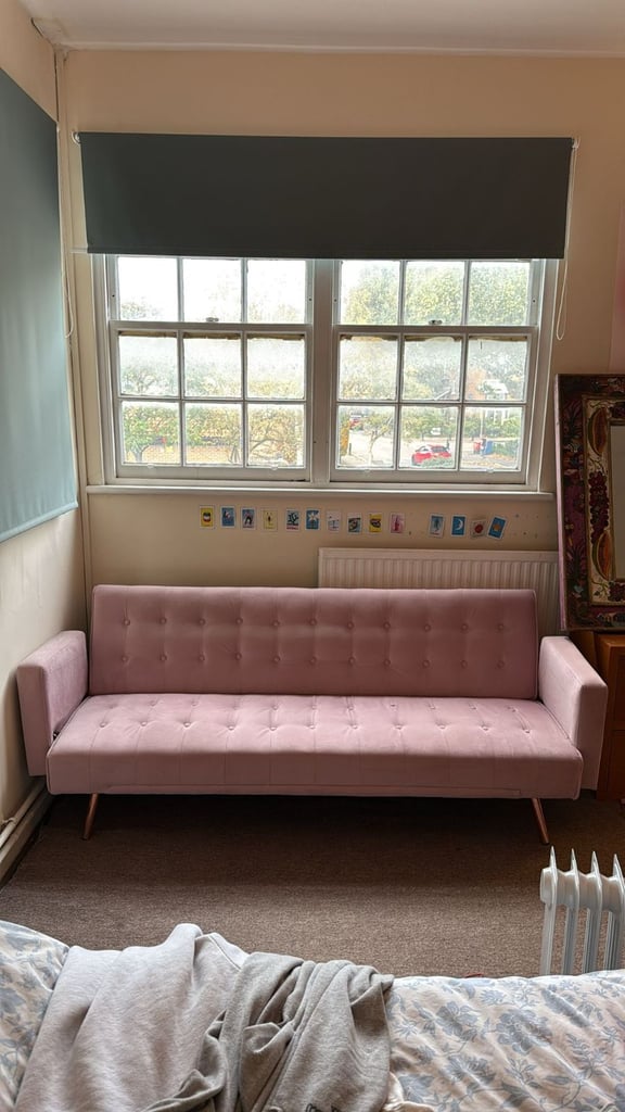 Pink Velvet Sofa