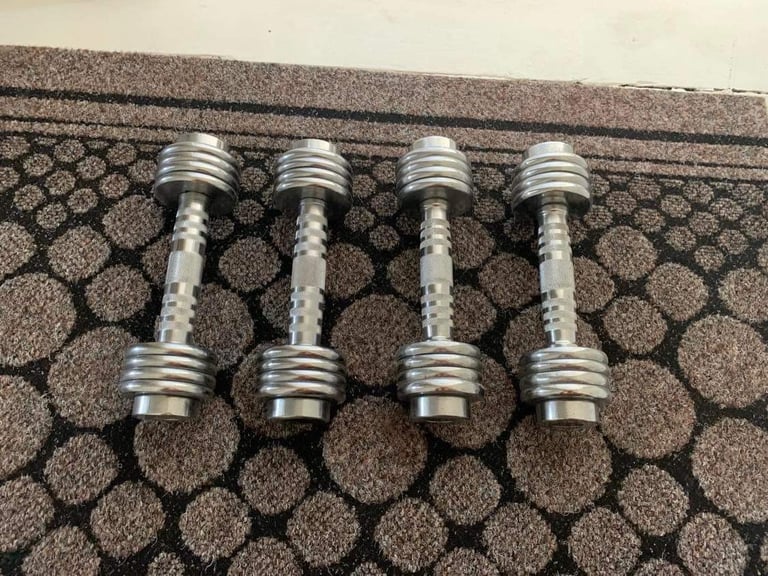 Reebok 12kg 4 Chrome Dumbbells 3Kg each one