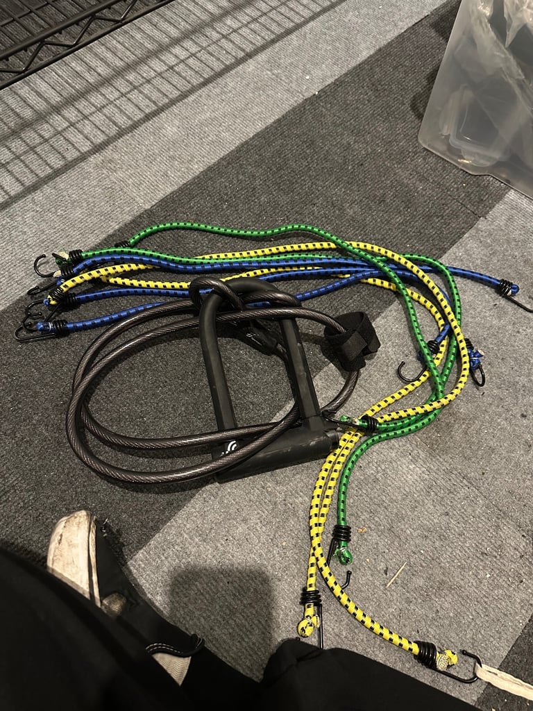 Bike locker and Bungee cord