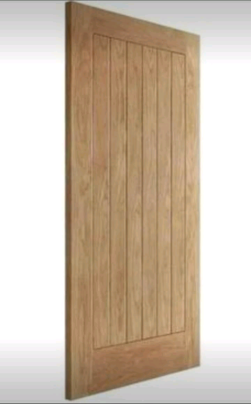 LPD White Oak Exterior Solid Norfolk Unfinished Door 2032 x 813 x 44mm