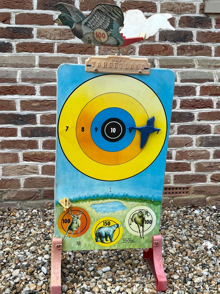 Vintage MARX Tin Litho Targetland Rifle Range Shooting Target (some ...