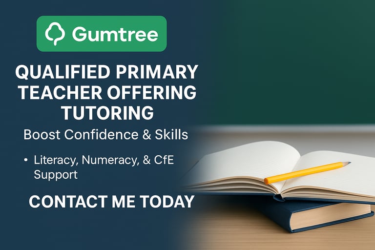 image for Experienced Teacher – Tutoring in Literacy, Numeracy & CfE Support