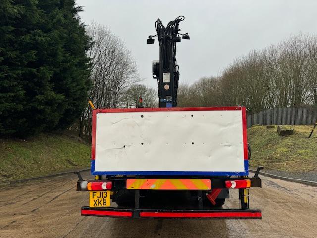 2013 13 DAF LF 55.220 alloy drop side Atlas 104.3 remote crane + block grab