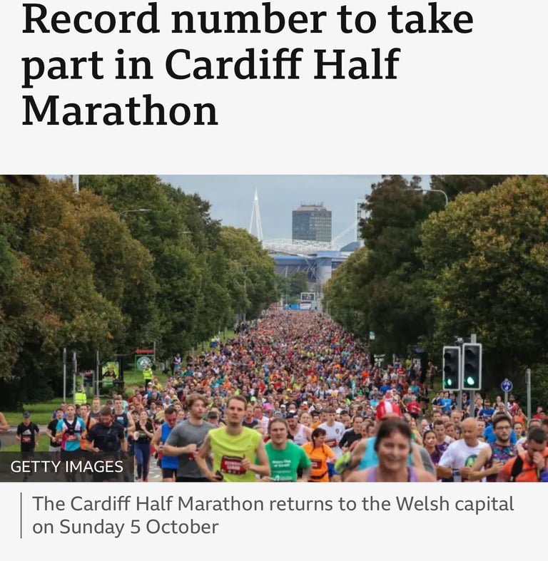 image for Half marathon. Cardiff. Tomorrow ! 