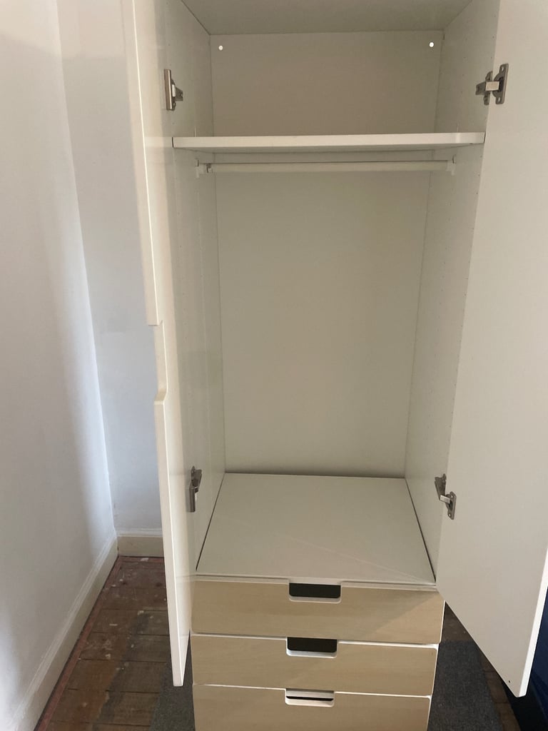 IKEA SMÅSTAD / PLATSA wardrobe with three drawers. 