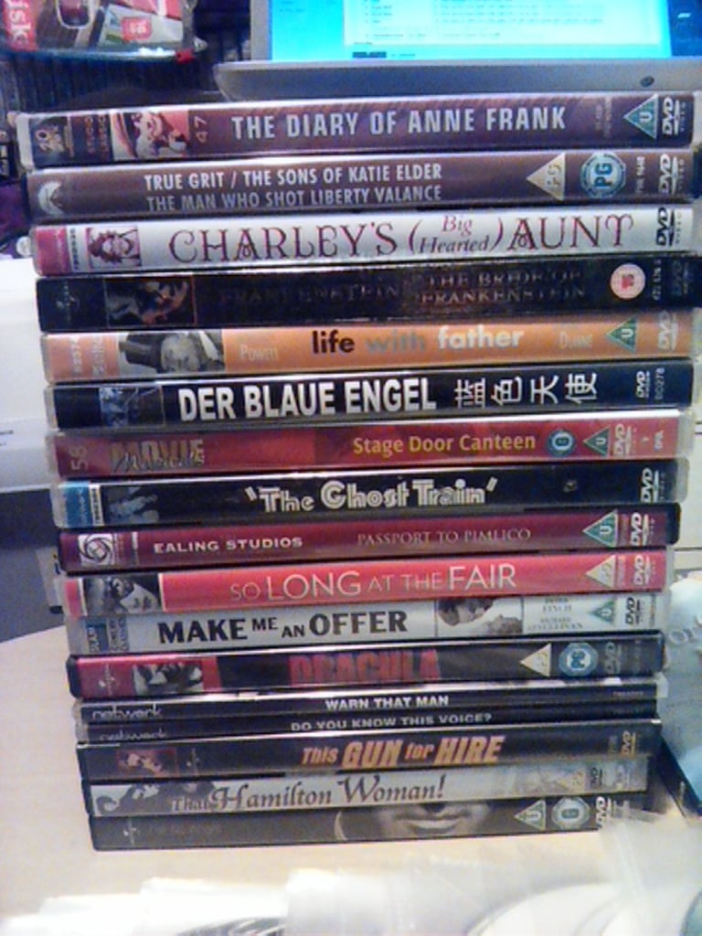 £10 OFF + NEW INFO! DVD Job Lot #3 Classic Movies x20 in cases + 33 in sleeves + FREE BONUSES