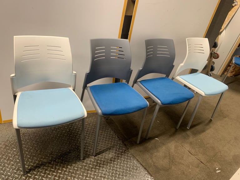 image for Stacking chairs visitor chairs with cushion (14 available)