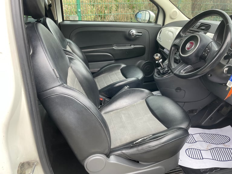 FIAT 500 1.2 LOUNGE S/S 10 REG WHITE 3 DOOR MOT MARCH 27TH 2026 TAX £35 SERVICE HISTORY 50+MPG