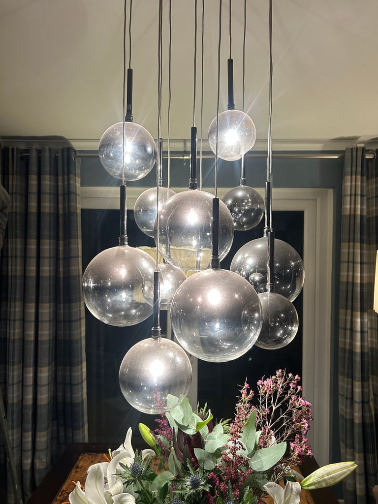 image for 12 light cluster adjustable ceiling light