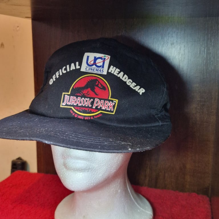 Vintage 1993 Jurassic Park UCI Cinemas Official Headgear Promo Cap – Rare Original Movie Hat