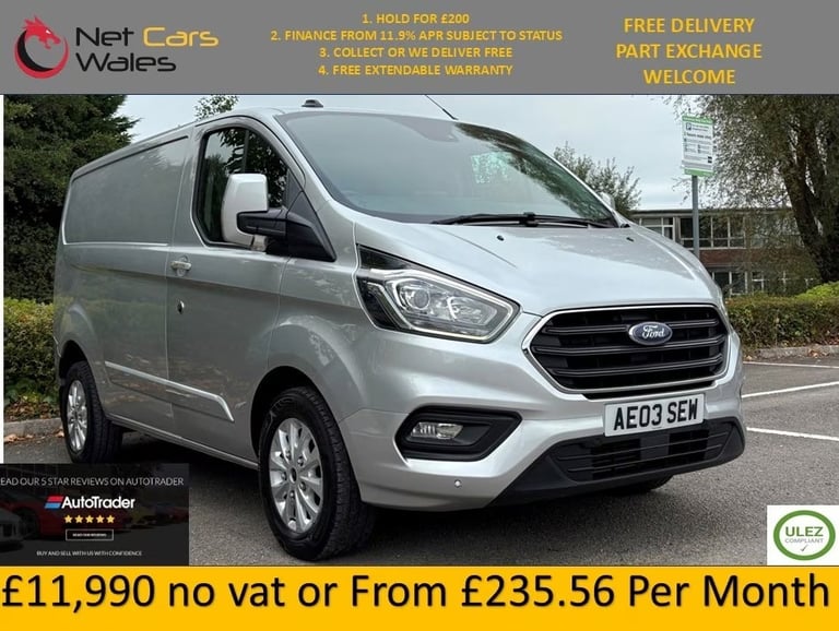 2021 Ford Transit Custom 2.0 EcoBlue 130ps Low Roof Limited Van PANEL VAN Diesel Manual